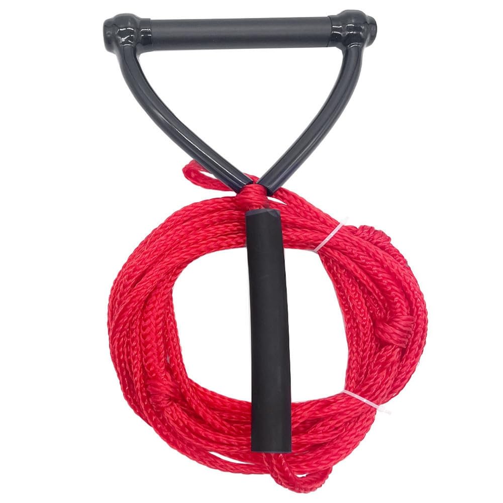 Corde de remorquage robuste et polyvalente pour genouillère, ski nautique, surf, wakeboard, 7,5 m, rouge, PE