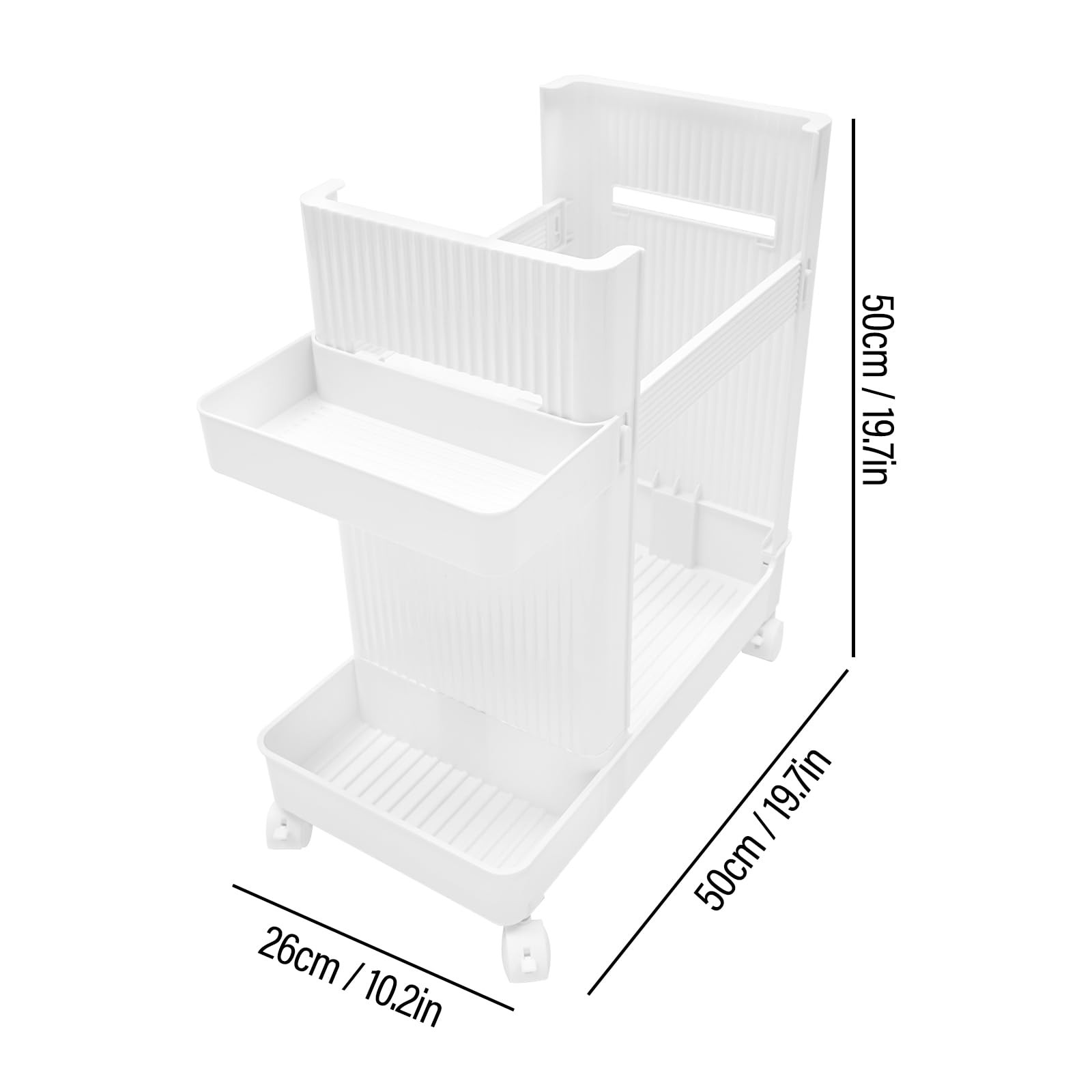 Surneis Weight Rack for Home Gym, Home Gym Storage Yoga Mat Storage Gym Storage Rack Workout Equipment Cart with 4 Universal Wheels Sidebar Clips 22lb Weight Capacity for Home, Gym, School