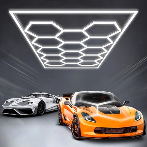Plafonnier LED hexagonal 14 HEX structure lumineuse premium pour atelier - 2