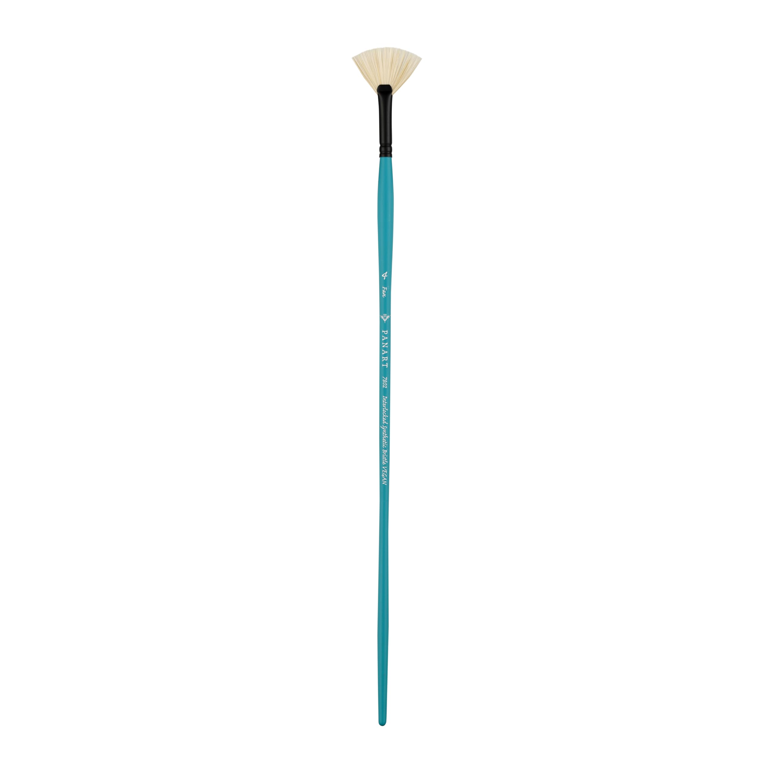 Pan Art Bristle Fan No. 04 – Detail & Wash Brush for Oil Paints – Premium Brush for Artists Paintbrush for Fine Art, Craft & Illustration – 1 Unit