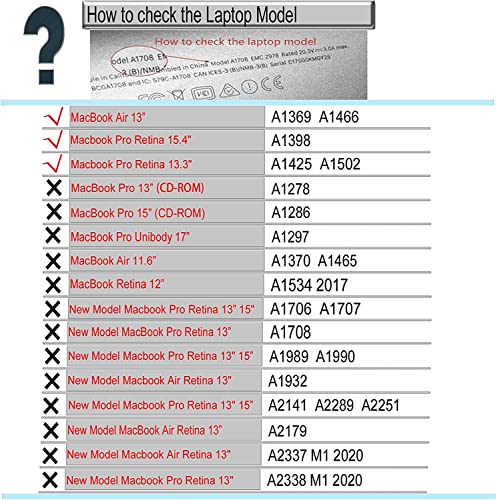 Llaves y bisagras AP08 para teclado de MacBook Pro Retina y Air 6