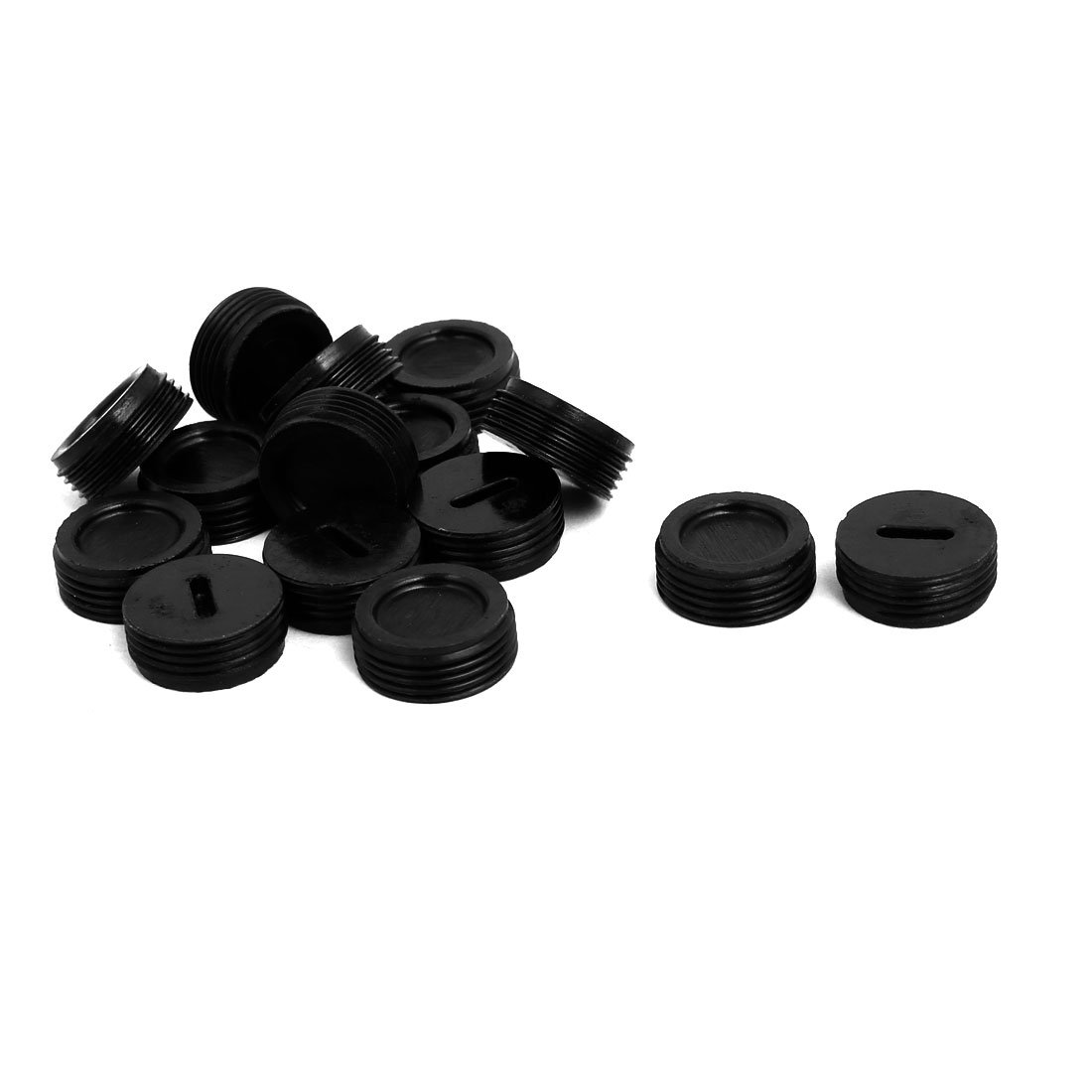 Aexit 15pcs 15mm Power tool Outer Dia Male Thread Plastic Motor Carbon Brush Holder Cap Cover Model:83as130qo44
