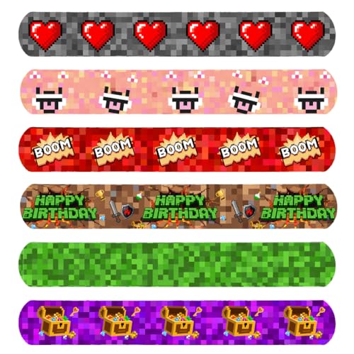 Bracelets Slap Pixel Party favorisant l'ambiance des goûters d'enfants