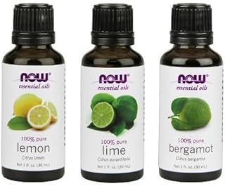3-Pack Variety of NOW Essential Oils: Fulfill & Uplift- Lemon, Lime, Bergamot