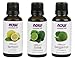 3-Pack Variety of NOW Essential Oils: Fulfill & Uplift- Lemon, Lime, Bergamot