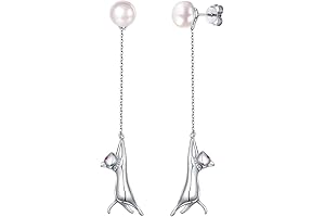 Charming Cat Earrings Studded with Diamonds: A Purr-fect Adornment for Cat Lovers