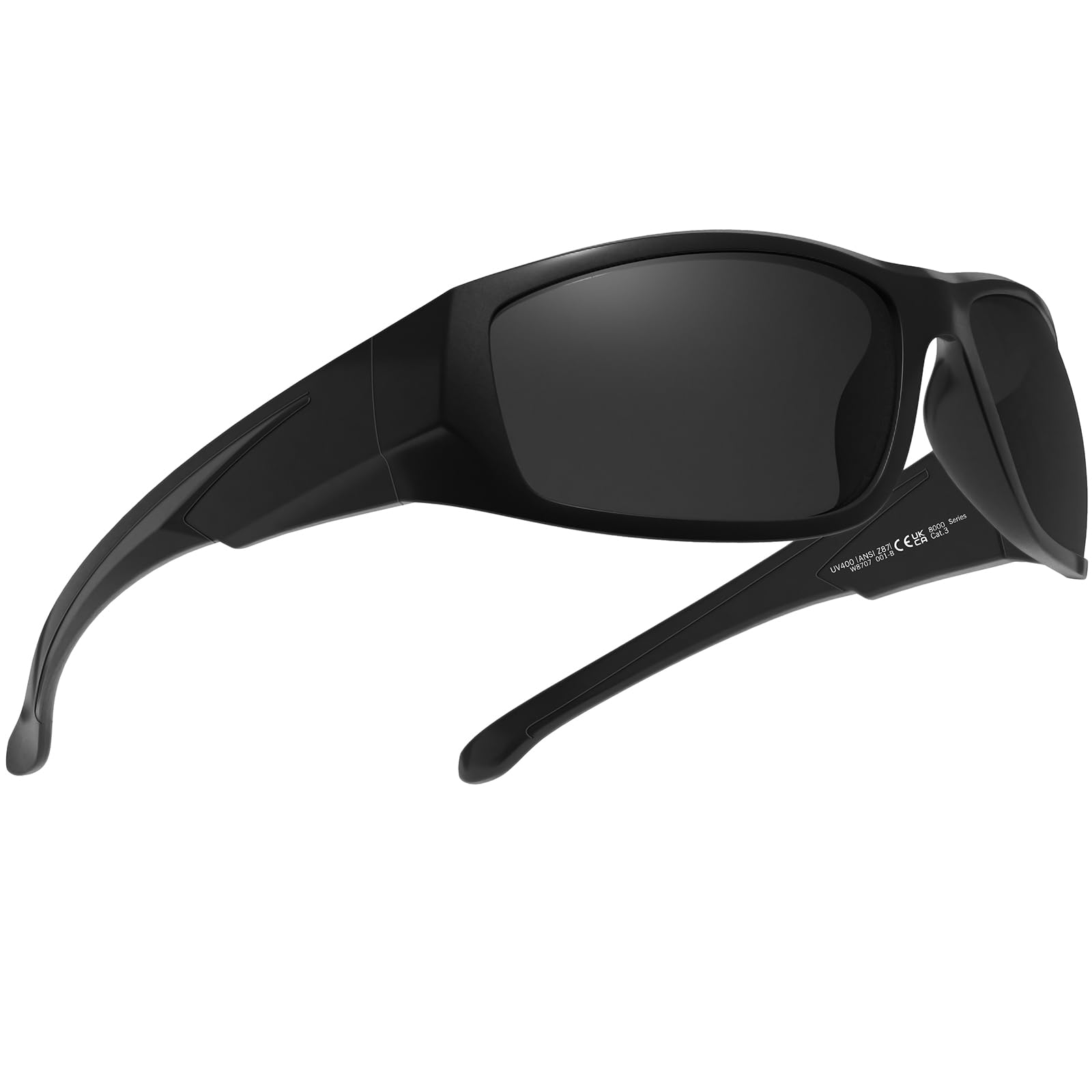 WISTON Gafas de sol envolventes XL Z87 para cabezas grandes, hombres y mujeres, TR90 superoscuras, ultraligeras, UV400, protección de seguridad W8707