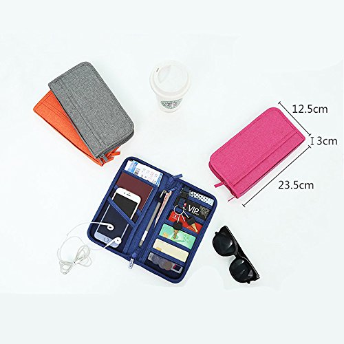 Portador de passaporte, Andoer Travel Wallet Family Passport Organizador de cartão de crédito Estojo