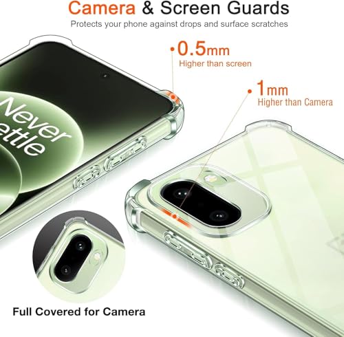 Image of Lustree Back Cover Transparent Case Compatible with OnePlus 15R 5G | Shockproof Bumper Edge Protection