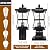 Dusk to Dawn Outdoor Post Light Fixture with Pier Mount Base - Black Outdoor Pole Lighting, Waterproof Pillar Lantern, Modern Outside Column with Seeded Glass for Pathway, Garden, Patio, Anti-Rust