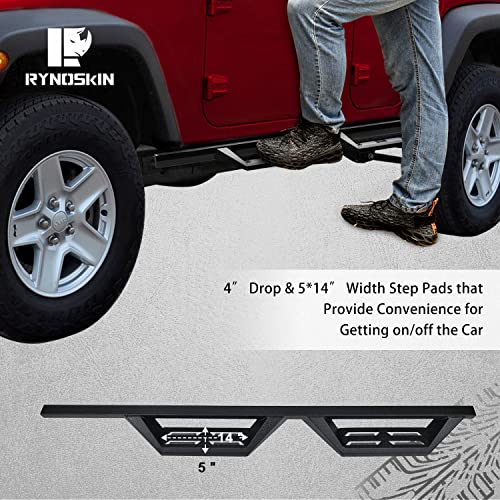 Estribos RYNOSKIN para Jeep Wrangler JK 4 puertas 2007-2018 miniatura 4