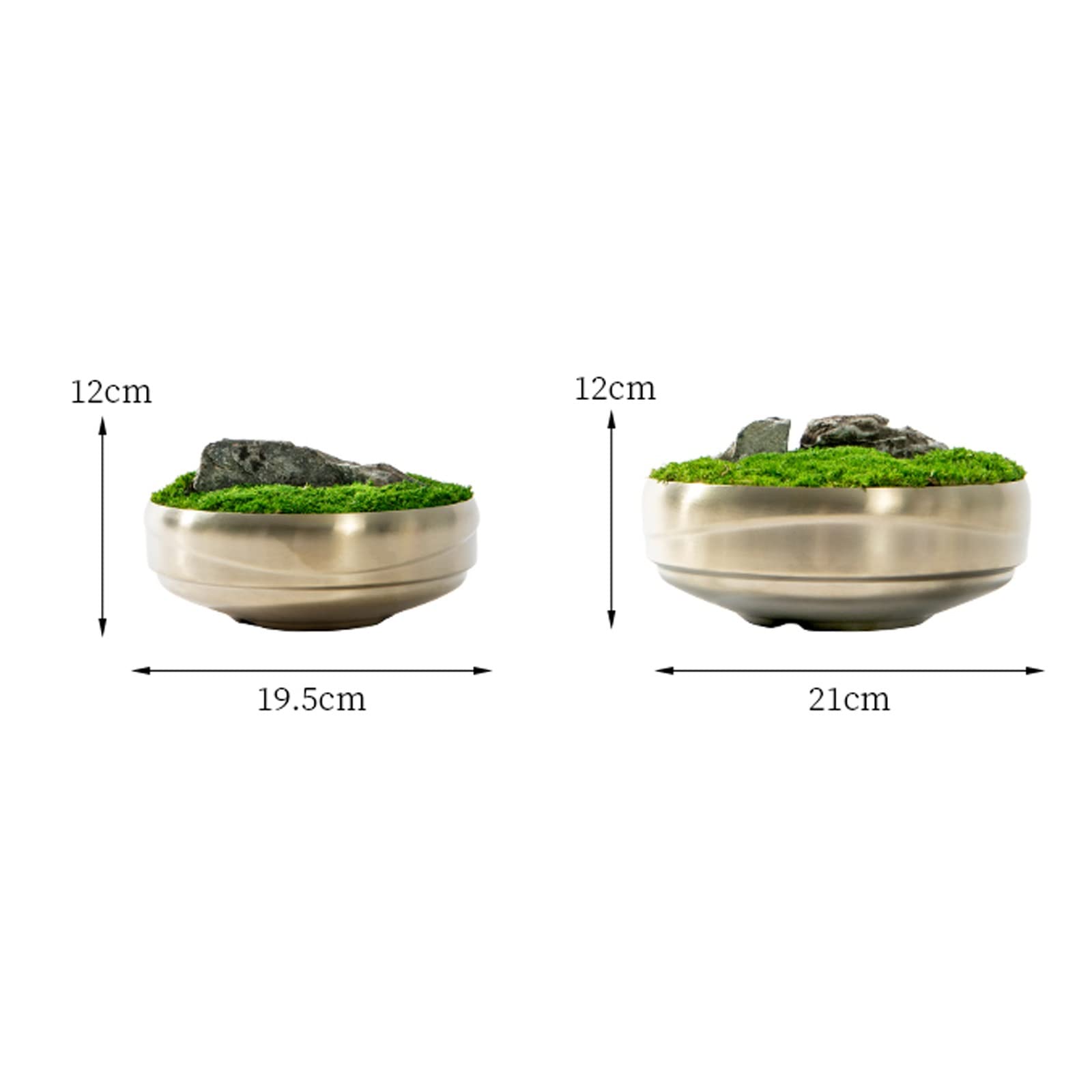 Árbol bonsái Artificial Bonsái Artificial, Musgo Verde Falso, Planta Verde Artificial, bonsái for Mesa de Centro, Adornos de decoración de Escritorio Decoración de Plantas Falsas(L)
