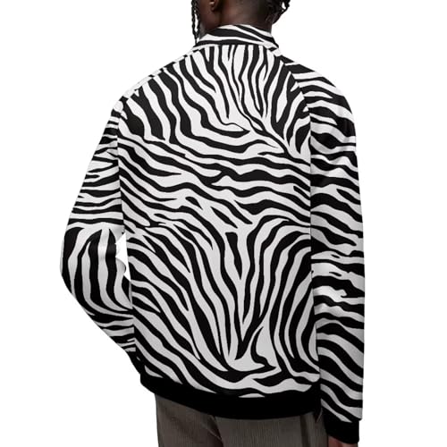 HUGS IDEA Men's Bomber Jacket Lightweight Casual Spring Fall Outerwear Sportswear with 2 Pockets2