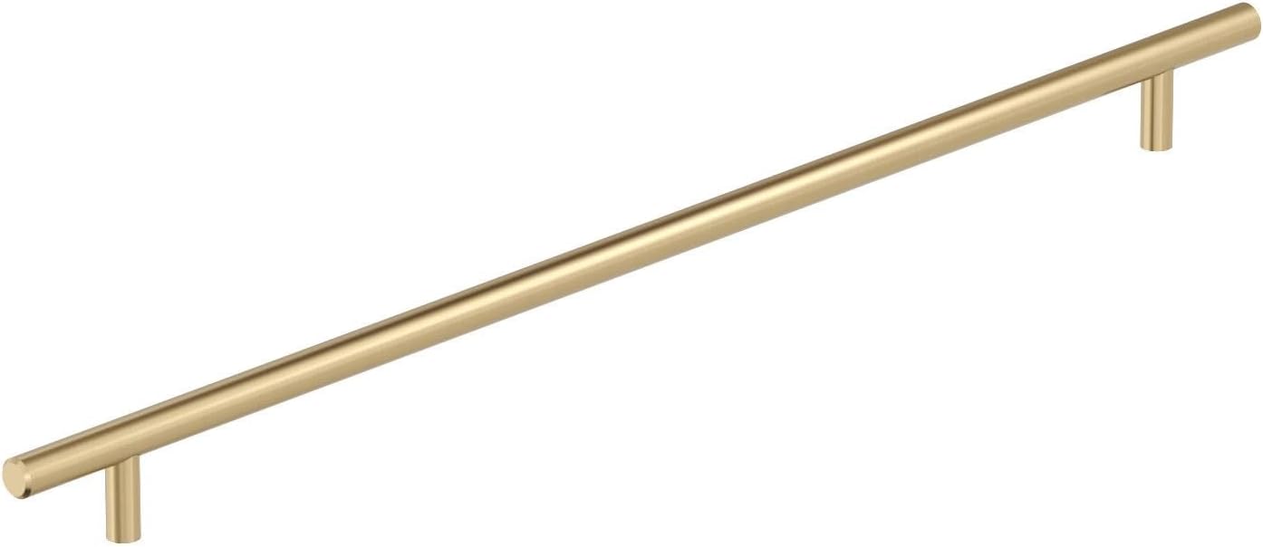 Amerock BP19015CZ | Bar Pulls 16-3/8 inch (416mm) Center-to-Center Champagne Bronze Cabinet Pull | Kitchen Cabinet Hardware | Furniture Hardware | Drawer Handle Champagne Bronze 16-3/8 inch (416mm) Center-to-Center 1 Pack