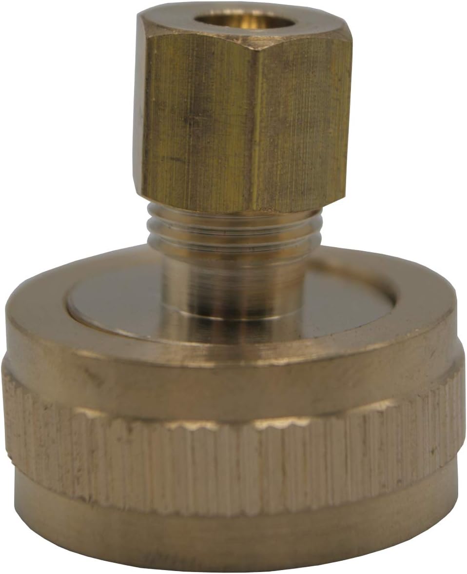 Ice Maker Water Valve Inlet Adapter 1/4" Comp X 3/4" Fip