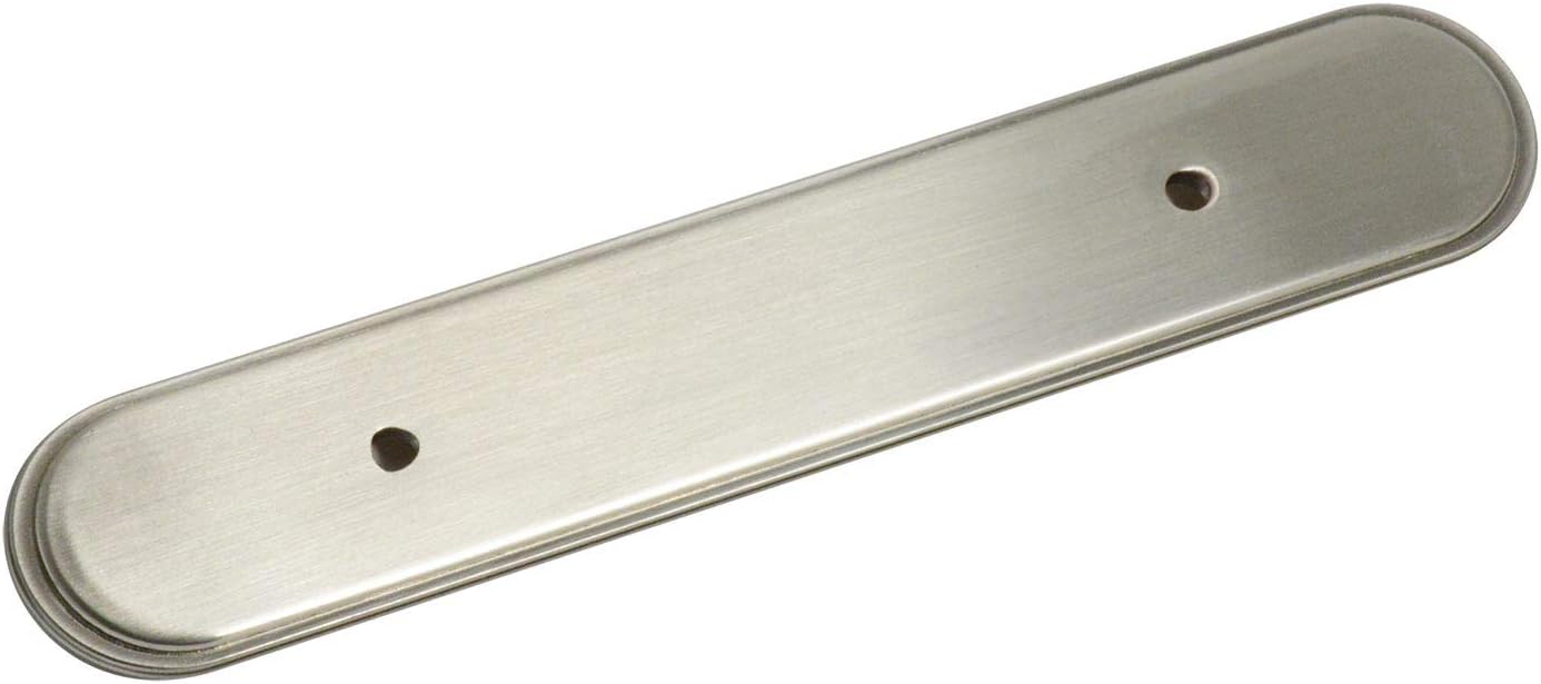 CKP Brand #300 3 in. (76mm) Oval Backplate, Brushed Nickel - 25 Pack