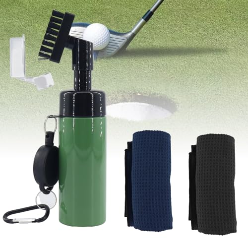 OSLEN Golf Club Cleaner Brush Groove Cleaning Brush with Bristles Head, Carabiners