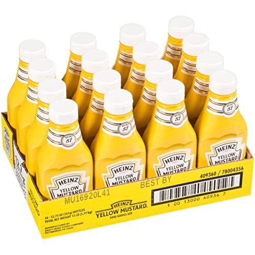 Image of Heinz Yellow Mustard (12.75 oz Bottles, Pack of 16)