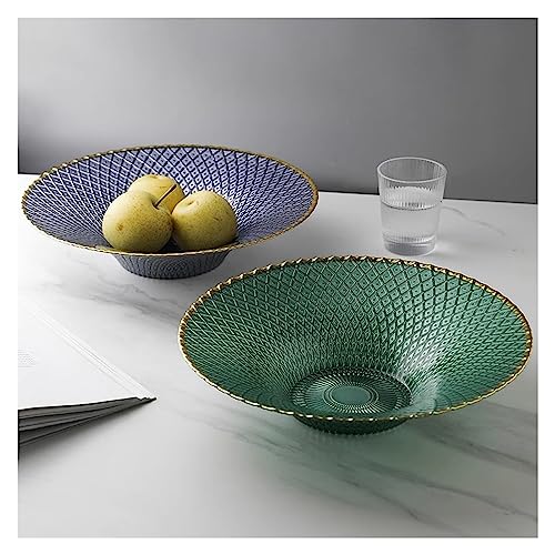 Ornements décoratifs plateau de service en verre bleu pour cadeau idéal - 7