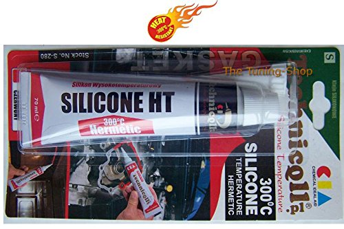 RODE HOGE Temperatuur Silicone Zelfklevende SEALANT 70ml Hittebestendige 300'C "Vloeibare Pakking" Nieuw - Afbeelding 3