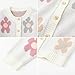 Simplee kids Baby Girls Cardigan Floral Knit Spring Long Sleeve Toddler Sweaters White 4-5 Years