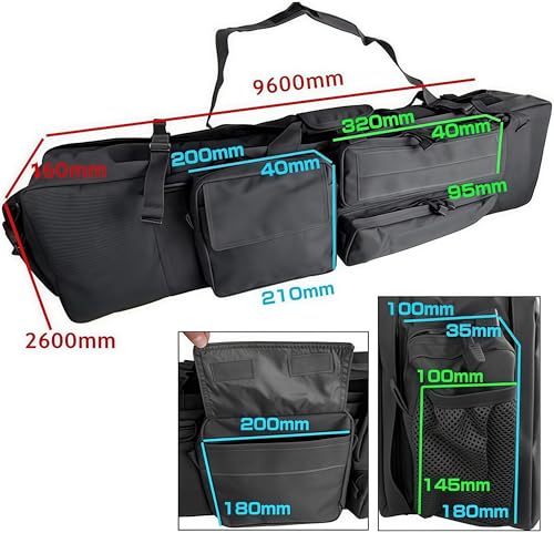 ACEXIER Taktische Waffentasche für M249 Militärarmee Airsoftgewehr Tragetasche CS Jagd Schießen Paintball mit tragbarem Schultergurt