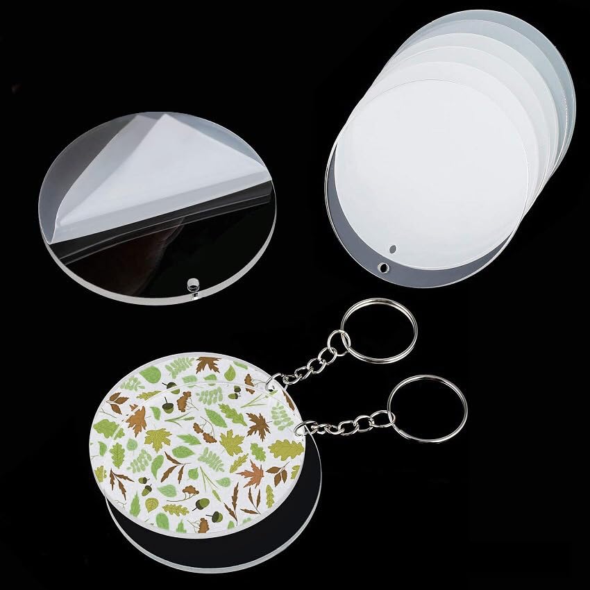 Porte-clés En Acrylique Transparent, Porte-clés, Pendentifs
