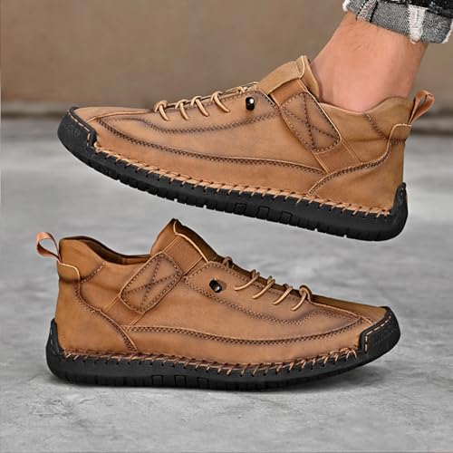 Mens Casual Leather Shoes Ankle Chukka Boots Slip On Lightweight Loafers Women's Fashion Sneakers Lightweight Dress Walking Driving Shoes Business Working Office Shoe Comfortable Handmade Unisex3