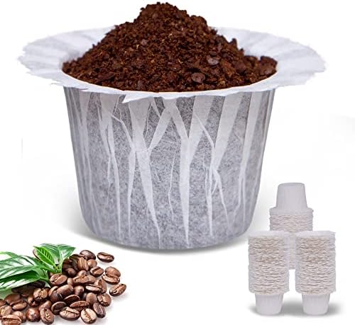 Disposable Coffee Filters 300 Count Coffee Paper Filter Compatible with Keurig Single Serve 1.0 and 2.0, Fits All Brands K Cup Filter （One Kcup Included）