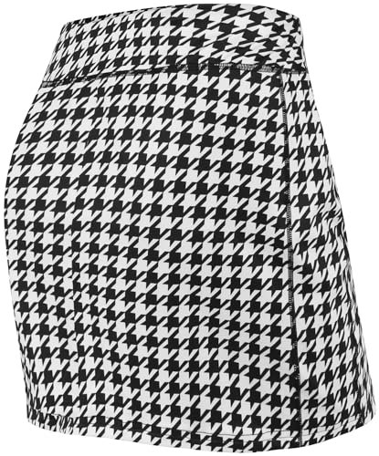 Image of BLEVONH Women Tennis Skirts Inner Shorts Elastic Sports Golf Skorts with Pockets