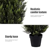 Keeplush Sztuczne cedrowe drzewa topiary, 15 m, odporne na promieniowanie UV, sztuczne rośliny bukszpanowe, dekoracje na werandę na zewnątrz, realistyczny wiecznie zielony cyprys do dekoracji patio