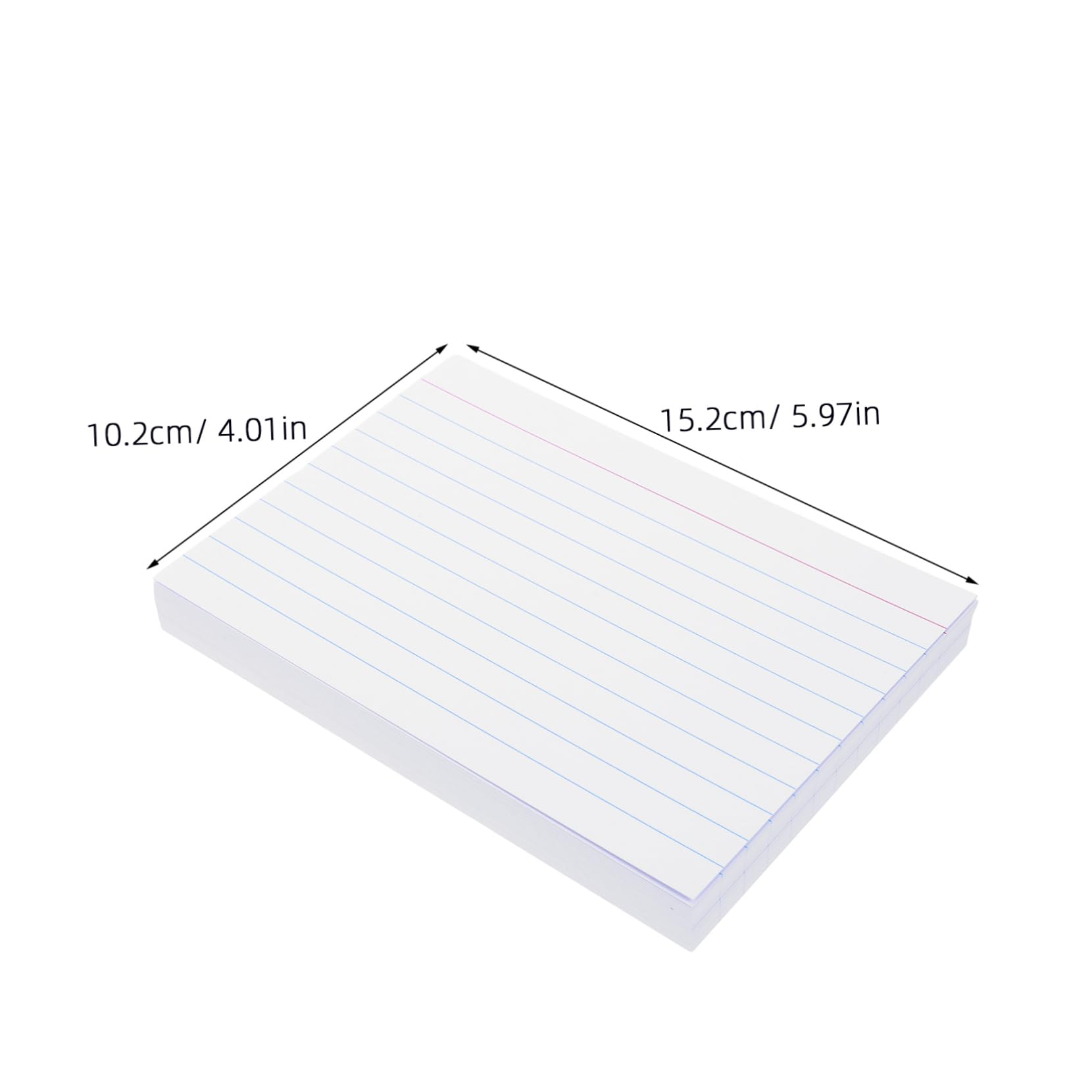DOITOOL 200 Weiße Horizontale Karteikarten aus Papier zum Schreiben mit Glatter Oberfläche 4 Zoll Größe für Präsentationen und Prüfungen im Büro oder Unterricht
