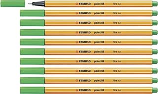 Fineliner - STABILO point 88 - Box of 10 - Green