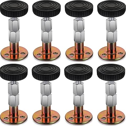 Yopay 8 Pack Bed Frame Anti-Shake Tool, Adjustable Threaded Anti Shake Fixer Headboard Stoppers, Telescopic Support for Room Wall, Beds, Cabinets, Sofas 67-87mm Cover