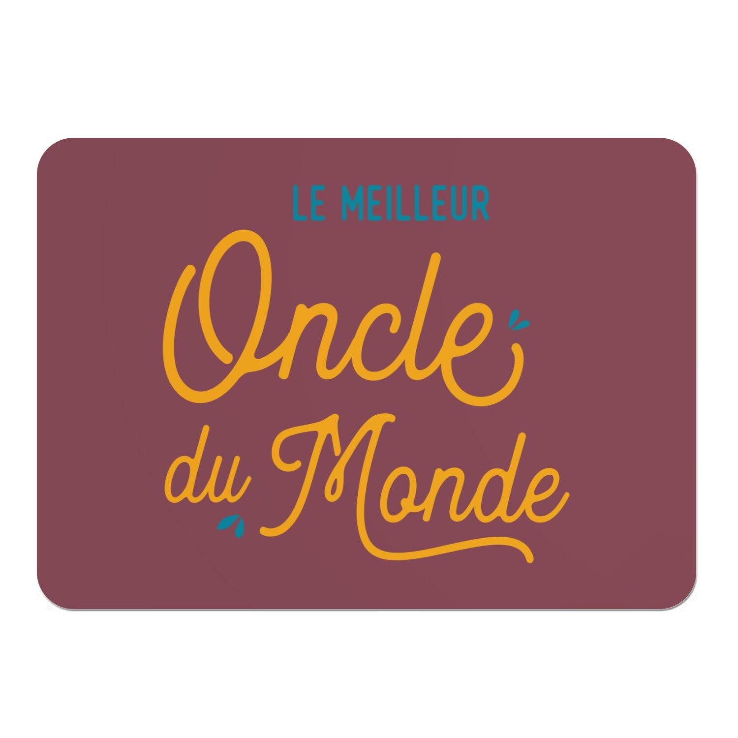 Sets de table en liège rouge pour les repas de famille avec tonton