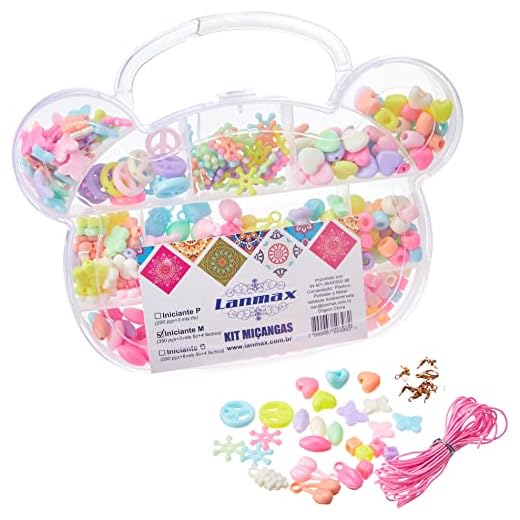 Miçanga Colorida Bijuteria Iniciante Pulseira Colar Brinco Chaveiro Kit