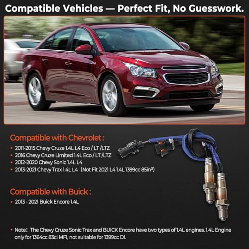 Sensor de oxígeno pack 2 piezas para Chevrolet y Buick miniatura 4