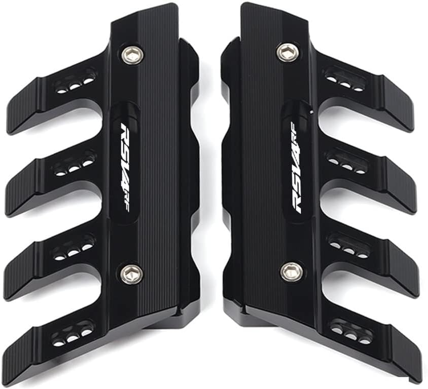 SCUUBE for Aprilia RSV4 RF RSV4RF Factory Motorcycle Fall Side Guard Front Fork Protector Front Fender Protection Block Side Guard CNC Aluminum Motorcycle Accessories (Color : Black)