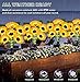 Solar Lights Outdoor Garden Decor,4 Pack with 24 Sunflower Lights,Solar Flowers Lights Waterproof,Birthday Gifts for Mom Women Grandma,Outside Decorative Stakes Light for Landscape Yard Patio Lawn