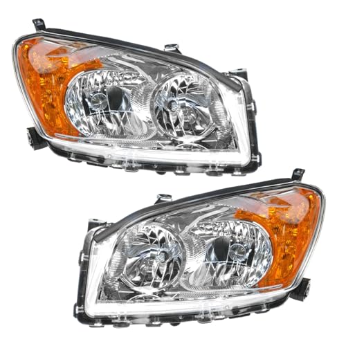 Image of TRQ 2 Piece Headlight Assembly Set Driver & Passenger Side