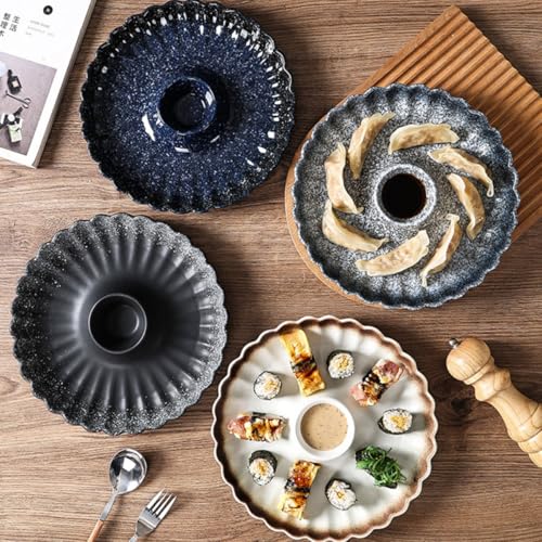 Plato de cerámica para sushi y dumplings estilo japonés miniatura 7