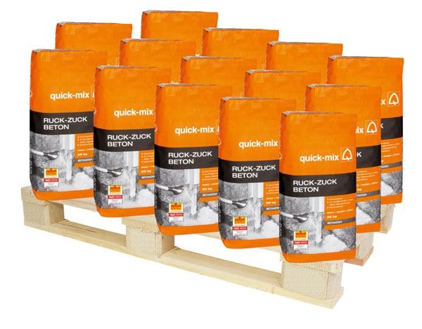 quick-mix RZB Ruck-Zuck-Beton 1200 kg - schnell erhärtend für Innen & Außen - Ohne anmischen Qualität & Sicher