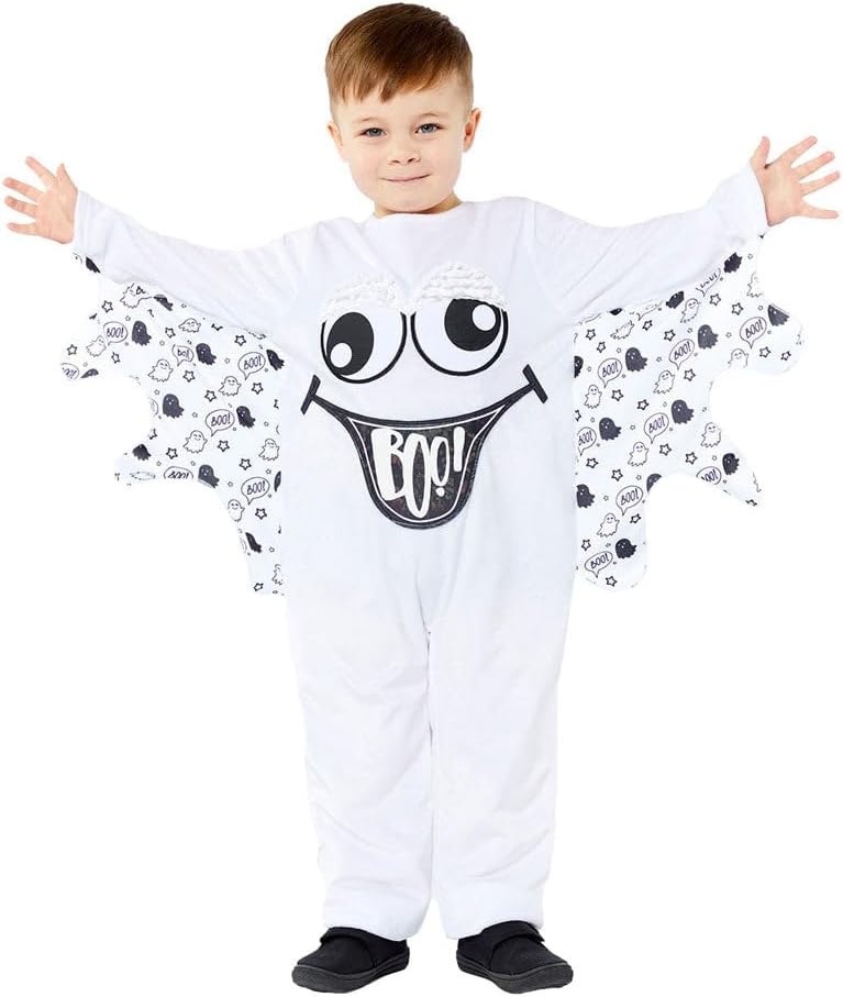 amscan - Baby and Kids Little Ghost Boys Halloween Fancy Dress Costume Age: 3 Months - 6 Years