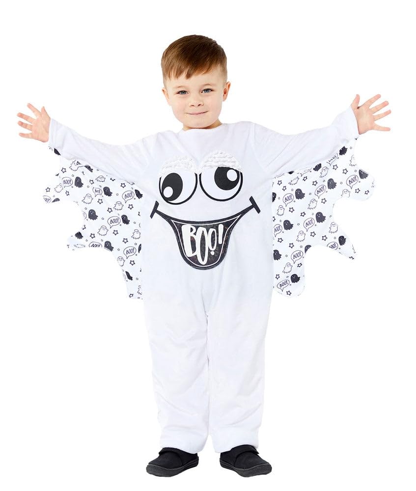 amscan - Baby and Kids Little Ghost Boys Halloween Fancy Dress Costume Age: 3 Months - 6 Years