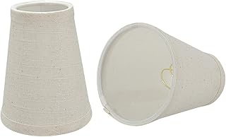 Aspen Creative 32663-2 Small Hardback Empire Shape Chandelier Set (2 Pack), Transitional Design in Off-White CLIP ON LAMP SHADE