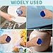 4PCS Double-Side Round Paint Sponge Applicators - 3.1 Inch Blue Round Detail Sponges Painting Sponges for Acrylic Oil Watercolor Art & Car Waxing Kitchen Cleaning