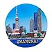 Lujiazui Szanghaj Chiny świat żywica 3D silny magnes na lodówkę pamiątka prezent dla turystów chiński magnes ręcznie wykonany rzemiosło kreatywna dekoracja domu i kuchni naklejka magnetyczna (niebieski)