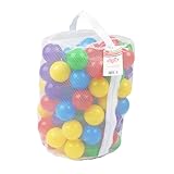 Activo 100 Ball Pit Play Balls, 100 Colourful Mini Plastic Ball Pit Balls for Babies & Toddlers, For Play Houses, Play Tents, Crawl Tunnels, Playpens, Bounce Houses, Bathtubs & Swimming Pools