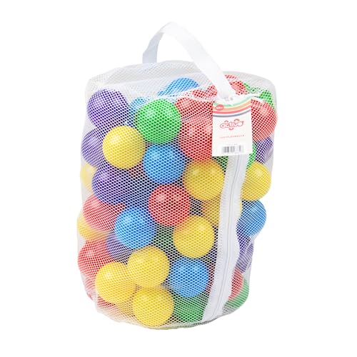 Activo 100 Ball Pit Play Balls 100 Colourful Mini Plastic Ball Pit Balls for Babies & Toddlers For Play Houses Play Tents Crawl Tunnels Playpens Bounce Houses Bathtubs & Swimming Pools