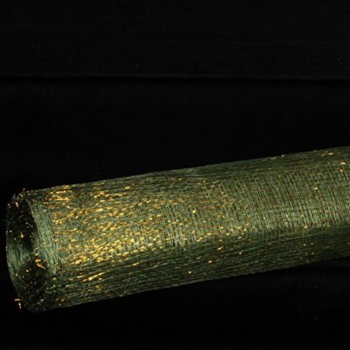 The Ribbon People Forest and Gold Sinamay Abaca Fiber Ribbon 18" x 16 Yards